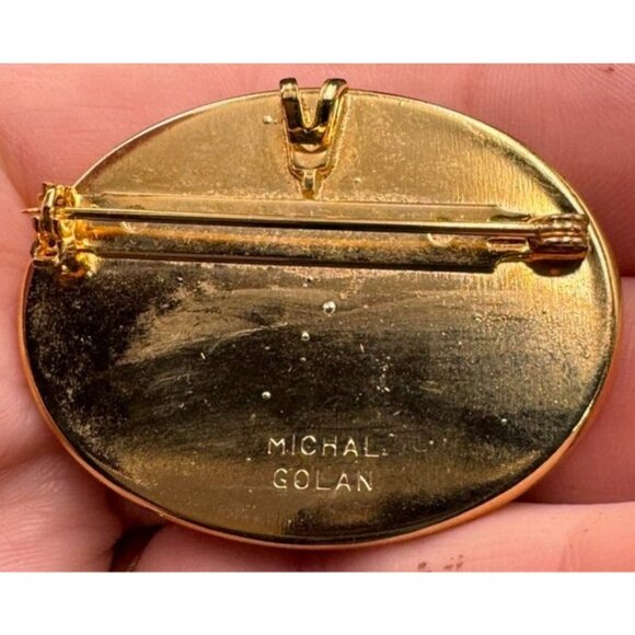 Vintage Michal Golan Brooch Pendant with Amethyst Garnets - Picture 2 of 2